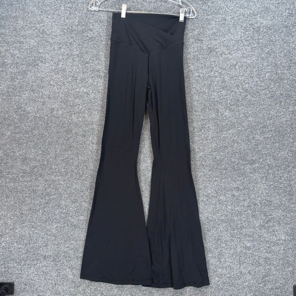 Offline by Aerie Flare Leggings Women Medium Black Crossover Waist Active Pants